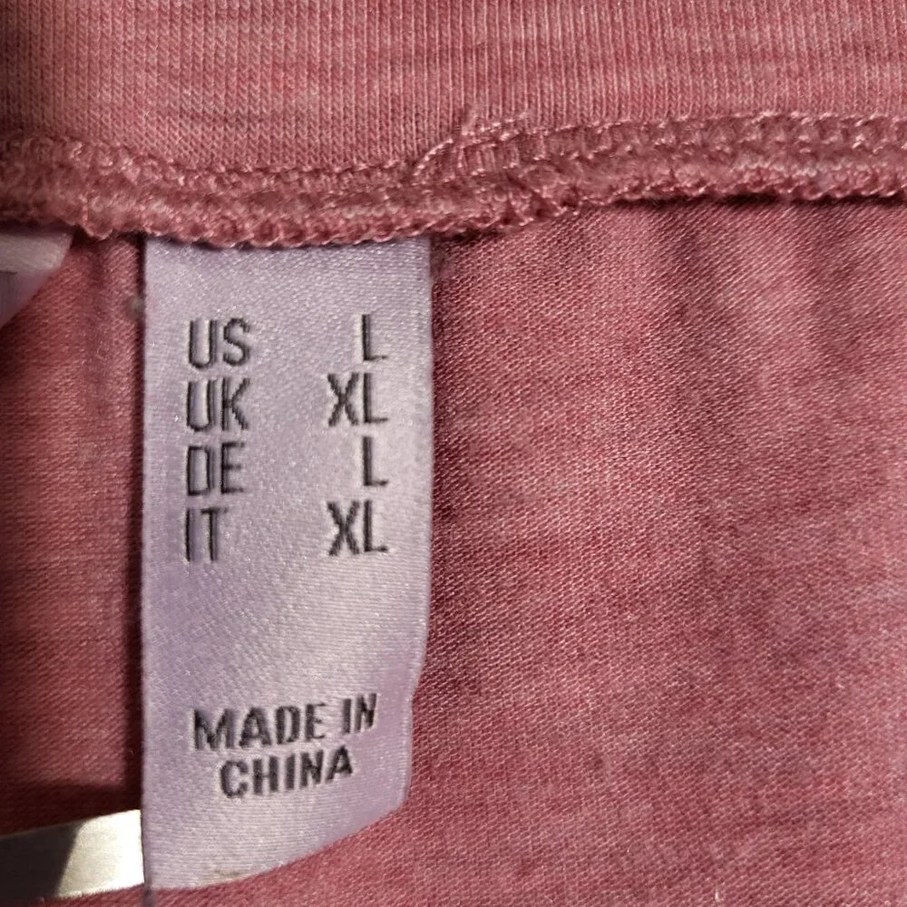 AnyBody Woman's Lightweight Lounge Pant Size Large Pink Heather - Picture 7 of 9